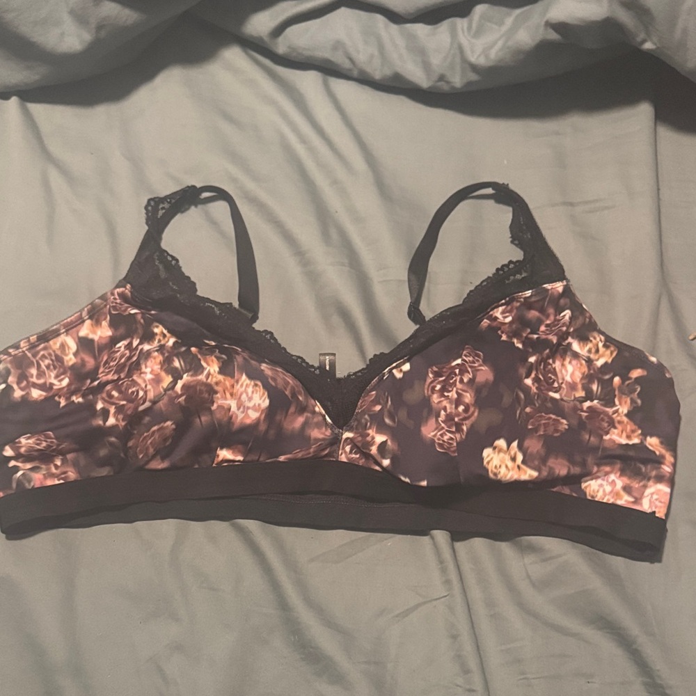 Floral Lace Trim Bralette